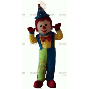 Very Smiling Multicolor Clown BIGGYMONKEY™ Mascot Costume -