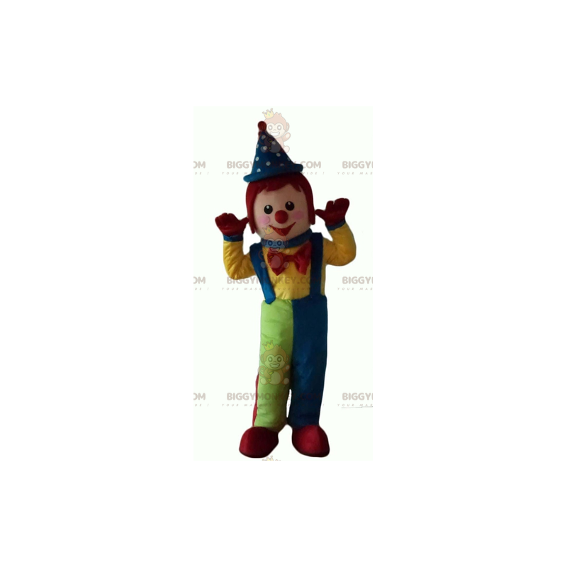 Very Smiling Multicolor Clown BIGGYMONKEY™ Mascot Costume –