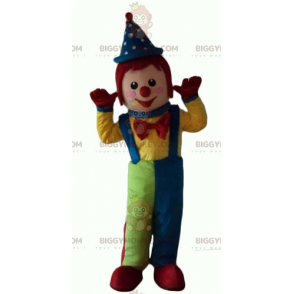 Very Smiling Multicolor Clown BIGGYMONKEY™ Mascot Costume –