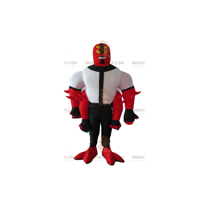 Disfraz de mascota BIGGYMONKEY™ Criatura de 4 brazos roja