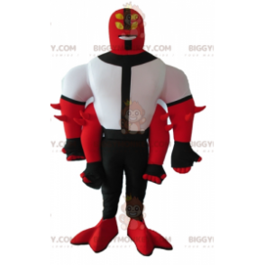 Costume de mascotte BIGGYMONKEY™ de créature rouge blanche et