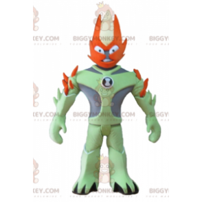 Grön och orange fantasikaraktär BIGGYMONKEY™ maskotdräkt -