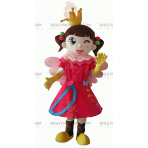 Traje de mascote princesa fada pequena menina BIGGYMONKEY™ –