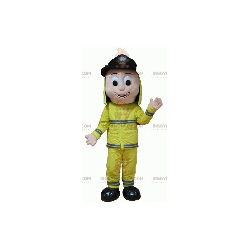 Costume de mascotte BIGGYMONKEY™ de pompier en uniforme très