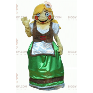 Tyrolsk BIGGYMONKEY™ maskotdräkt i traditionell klänning från