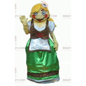 Disfraz de mascota tirolesa BIGGYMONKEY™ con vestido