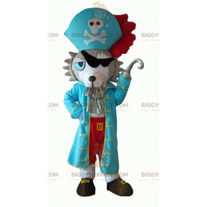 Kostium maskotki psa husky BIGGYMONKEY™ przebrany za pirata -