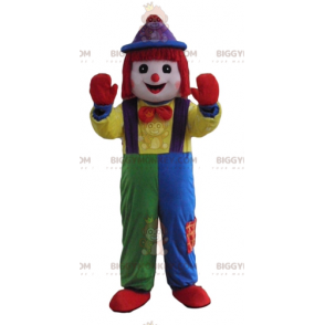 Costume de mascotte BIGGYMONKEY™ de clown multicolore très