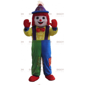 Very Smiling Multicolor Clown BIGGYMONKEY™ Mascot Costume –