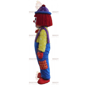Disfraz de mascota BIGGYMONKEY™ de payaso multicolor muy