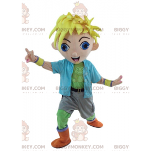 Kostým BIGGYMONKEY™ maskot Teenager Blonde Boy v barevném