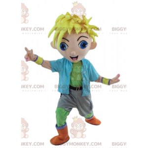 Traje de mascote BIGGYMONKEY™ adolescente menino loiro com