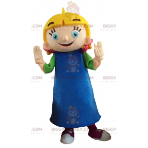 Costume da mascotte BIGGYMONKEY™ per bambina bionda dagli occhi