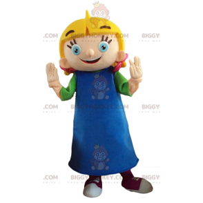 Little Blonde Blue Eyed Girl BIGGYMONKEY™ Mascot Costume –