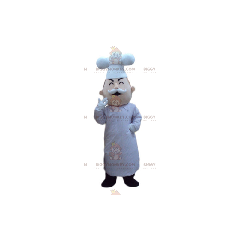 Chef BIGGYMONKEY™ Mascot Costume with Toque and Mustache –