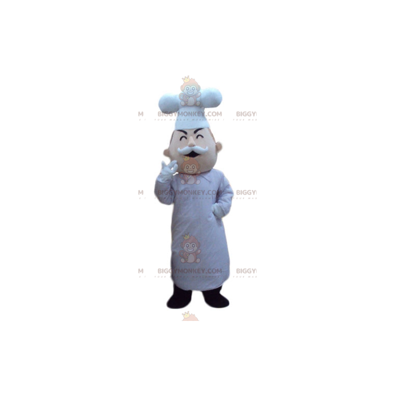 Chef-kok BIGGYMONKEY™ mascottekostuum met koksmuts en snor -