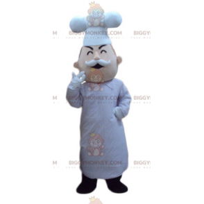 Disfraz de Chef BIGGYMONKEY™ Mascot con Toque y Bigote -