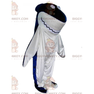 Costume da mascotte gigante squalo blu e bianco BIGGYMONKEY™ -