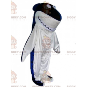 Traje de mascote gigante de tubarão azul e branco BIGGYMONKEY™