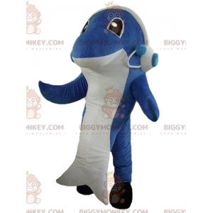 Costume de mascotte BIGGYMONKEY™ de dauphin de requin bleu et