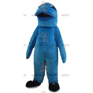 Original big giant blue fish BIGGYMONKEY™ mascot costume –