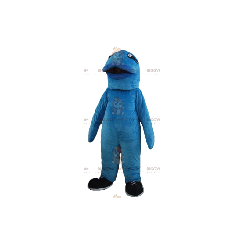 Original big giant blue fish BIGGYMONKEY™ mascot costume –