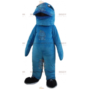 Traje de mascote original de peixe azul gigante BIGGYMONKEY™ –