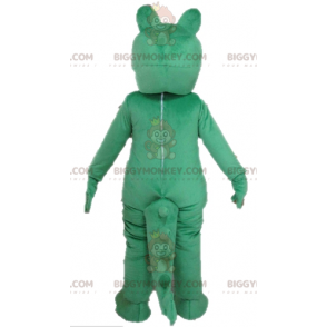 Costume de mascotte BIGGYMONKEY™ de crocodile vert et jaune