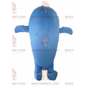 Funny Smiling Blue and White Whale BIGGYMONKEY™ Mascot Costume