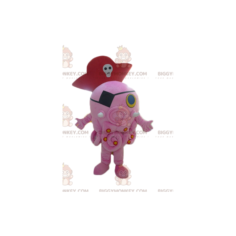 BIGGYMONKEY™ Disfraz de mascota pulpo rosa gigante con sombrero