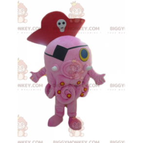 BIGGYMONKEY™ Disfraz de mascota pulpo rosa gigante con sombrero