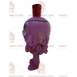 BIGGYMONKEY™ Giant Pink Octopus Mascot Costume With Pirate Hat