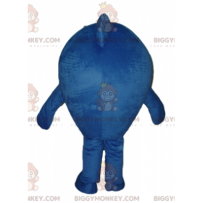 Costume de mascotte BIGGYMONKEY™ de gros poisson bleu et blanc