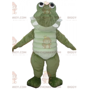 Costume de mascotte BIGGYMONKEY™ de grand crocodile vert et