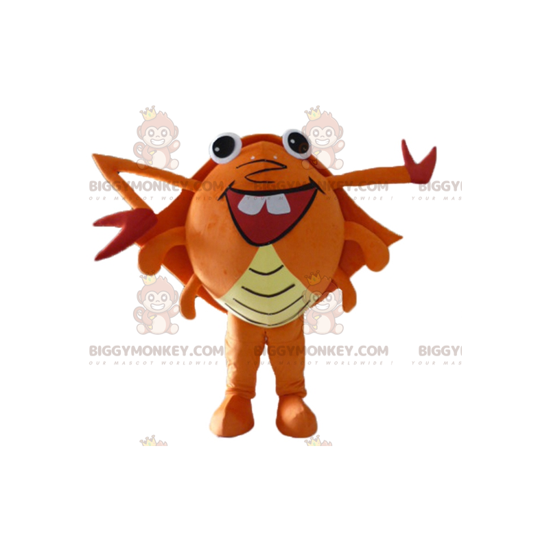 Costume de mascotte BIGGYMONKEY™ de crabe orange rouge et jaune