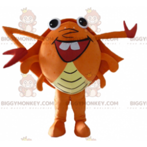 Disfraz de mascota BIGGYMONKEY™ Cangrejo gigante naranja rojo y