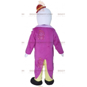 Fancy kjole hvid delfin BIGGYMONKEY™ maskotkostume med hat -