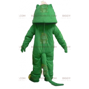 Costume da mascotte BIGGYMONKEY™ coccodrillo verde e giallo