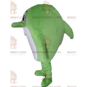 Dolfijn BIGGYMONKEY™ mascottekostuum met grote groene en witte