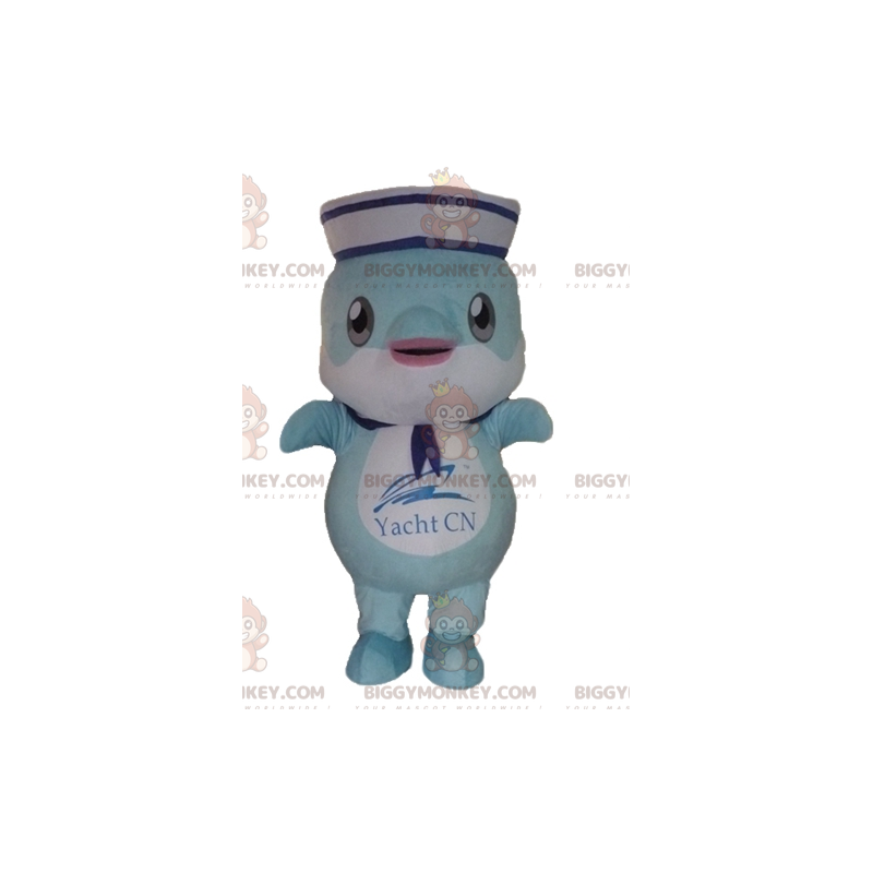 Blue Dolphin Fish BIGGYMONKEY™ mascottekostuum verkleed als