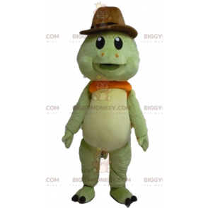 Costume mascotte BIGGYMONKEY™ tartaruga verde e arancione con