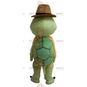 Groen en oranje schildpad BIGGYMONKEY™ mascottekostuum met