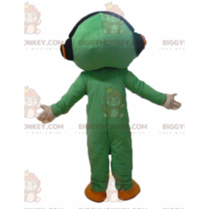 BIGGYMONKEY™-mascottekostuum van man in groene jumpsuit met