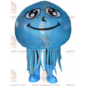 BIGGYMONKEY™ jätte leende blå manetmaskotdräkt - BiggyMonkey