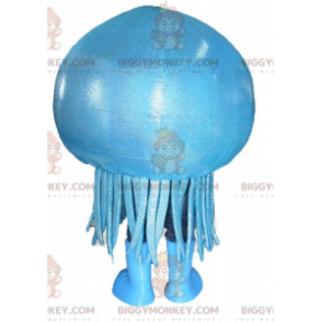 BIGGYMONKEY™ Costume da mascotte medusa blu sorridente gigante