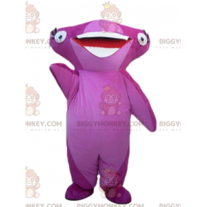 Kostým maskota velmi usměvavého růžového žraloka kladivouna