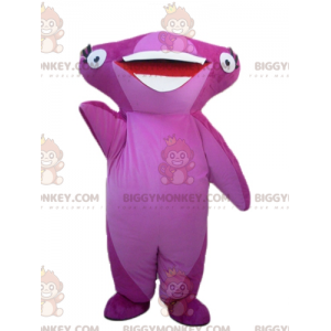 Meget smilende Pink Hammerhead Shark BIGGYMONKEY™ maskotkostume