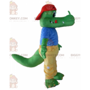 Kostium maskotki zielonego krokodyla BIGGYMONKEY™ w
