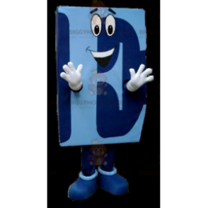 Blue Capital E Shape BIGGYMONKEY™ Mascot Costume –