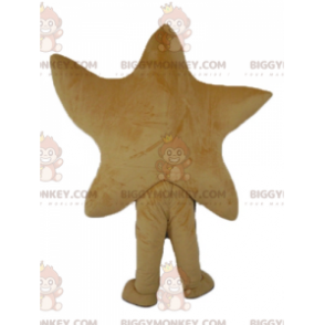 Giant Smiling Yellow Starfish BIGGYMONKEY™ Mascot Costume -